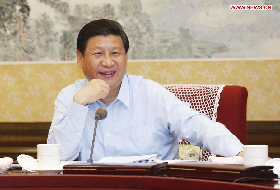Xi Jinping, general secretary of the Communist Party of China (CPC) Central Committee, presides over a meeting of the Political Bureau of the CPC Central Committee from June 22 to 25, 2013 in Beijing, capital of China. (Xinhua/Ju Peng) 
