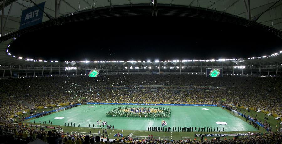 Performers participate in the closing ceremony of the FIFA's Confederations Cup Brazil 2013, held at Maracana Stadium, in Rio de Janeiro, Brazil, on June 30, 2013. (Xinhua/Bao Feifei) 