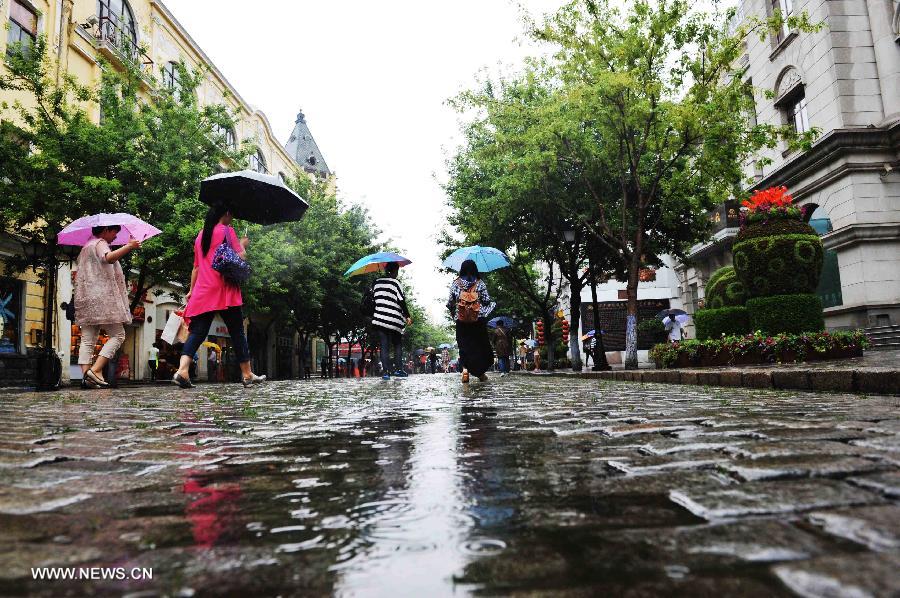 Heilongjiang issues blue rainstorm alert 