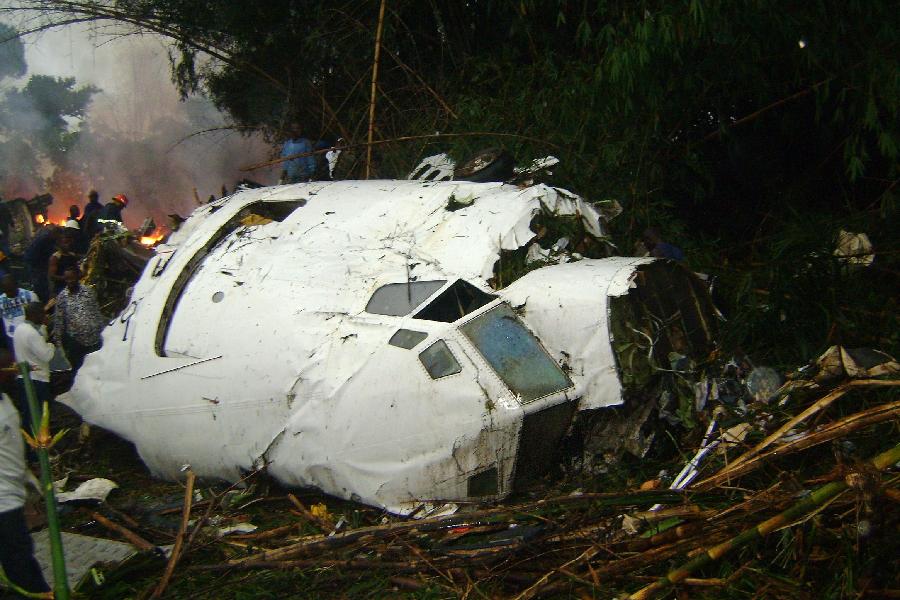 An airliner crashed in the Democratic Republic of the Congo (DRC) on July 8 of 2011 as it tried to land in bad weather, killing 127 people. (Xinhua/AFP Photo)