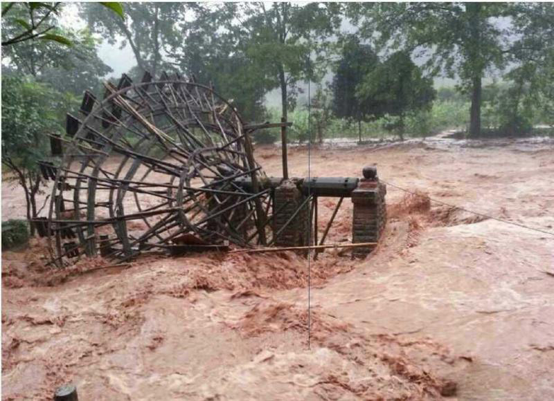 Shangli town of Ya’an city, southwest China’s Sichuan province, is submerged.