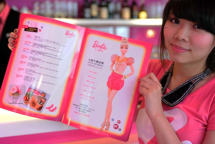 2. Barbie-themed cafe , TaiwanThe first Barbie-themed restaurant has opened in Taiwan, where Barbie dolls were originally manufactured. Barbie has inspired many things in her 54-year existence: little girls’ imaginations, artwork and feminist ire among them.(Source: China.org.cn)