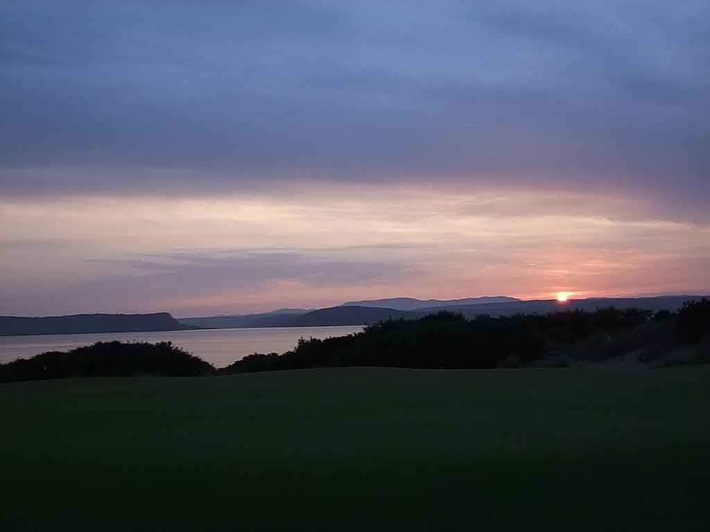 Late evening sunEvidence of unusually-fine weather – the sun sets over The Scottish Highlands. (Photo/ David Ferguson)