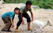 Joy of childhood in village in photos