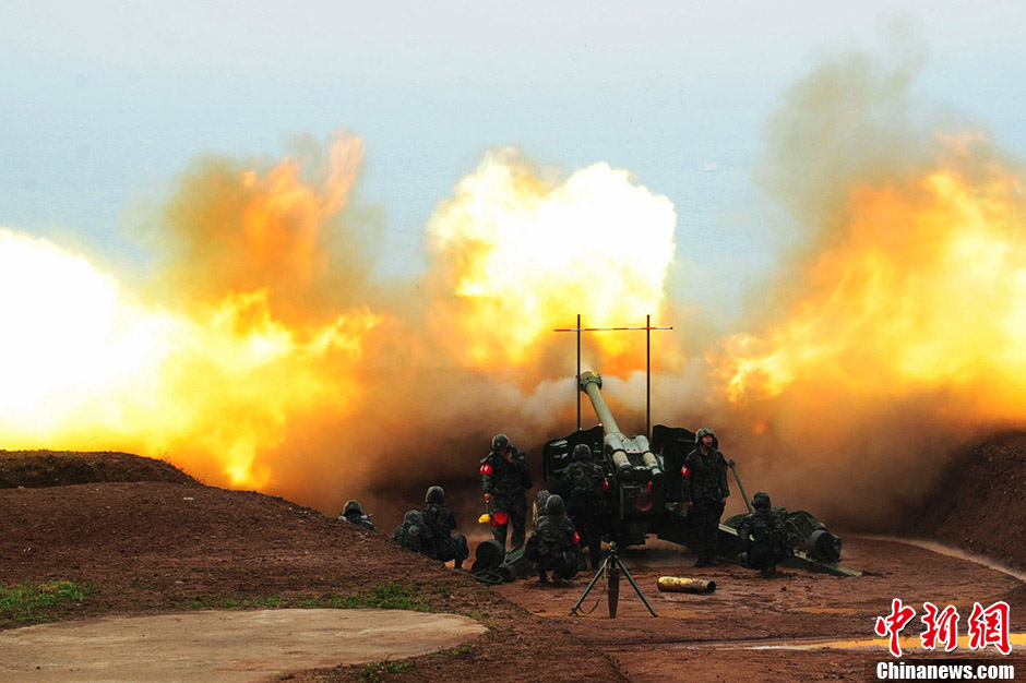 Live fire drill of PLA Artillery Forces (Photo: chinanews.com)