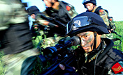APF officers and men in actual-combat drill