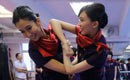 Hong Kong Airlines stewardesses learn Wing Chun kung fu