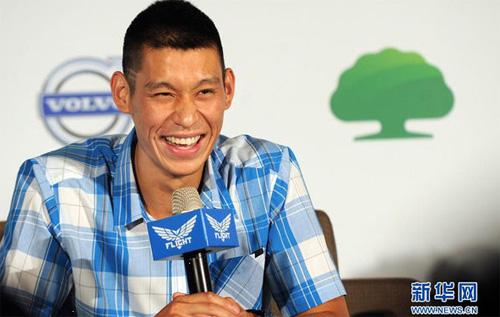 Jeremy Lin was back in his parents homeland, where Lin outlined his goals for the off-season to improve his three-point game, his defence, and to play better off his left hand. (Photo/Xinhua)