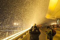 Spring City Kunming witnesses snowfall
