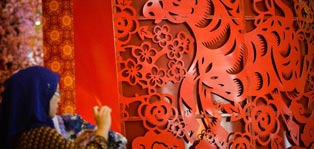 Chinese Lunar New Year decoration in Kuala Lumpur, Malaysia