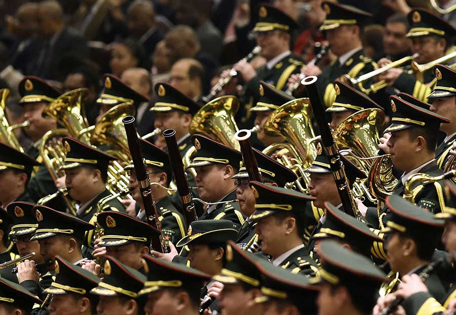 Military band at China's 'two sessions' 2014