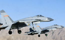 Chinese fighters in actual-combat confrontation training