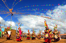 Monks perform Tibetan opera