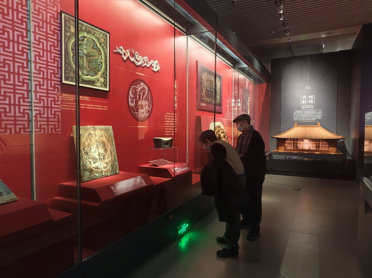 People attend The Glory Within Authenticity—Essential Cultural Relics and Digital Art Exhibition of Yongle Palace at the National Museum of Classic Books in Beijing on January 15, 2025. Photo: Chen Xi/GT