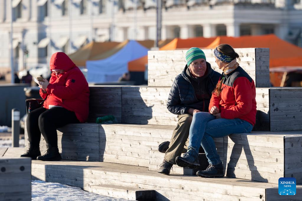 People enjoy leisure time in Helsinki, Finland