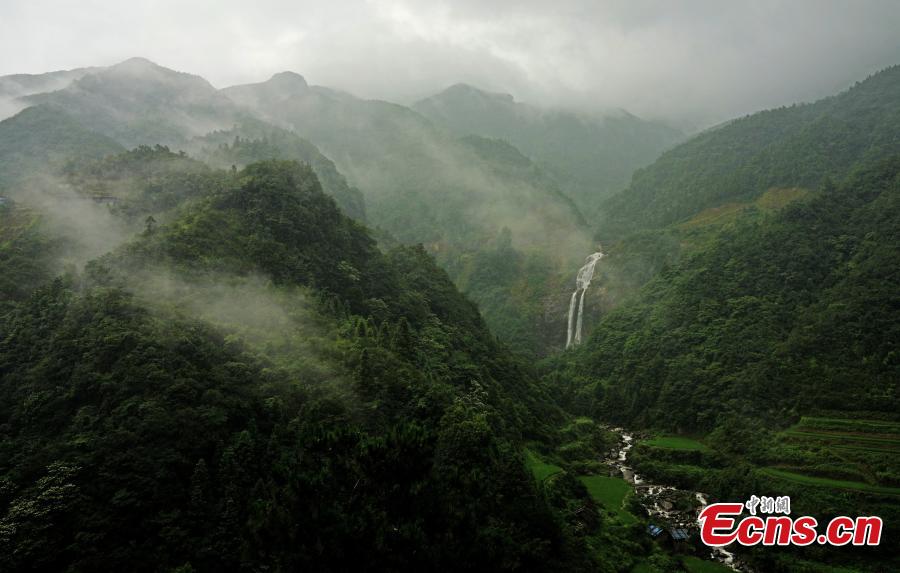 Beautiful scenery of Yuanbao mountain National Nature Reserve in Guangxi
