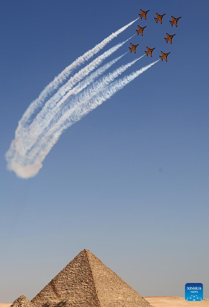 Pyramids Air Show 2022 held in Giza, Egypt