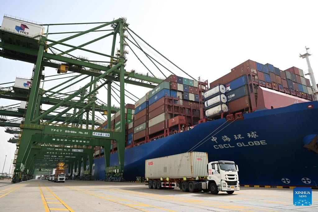 China's Tianjin Port reports container throughput of 5.047 mln TEUs in Q1