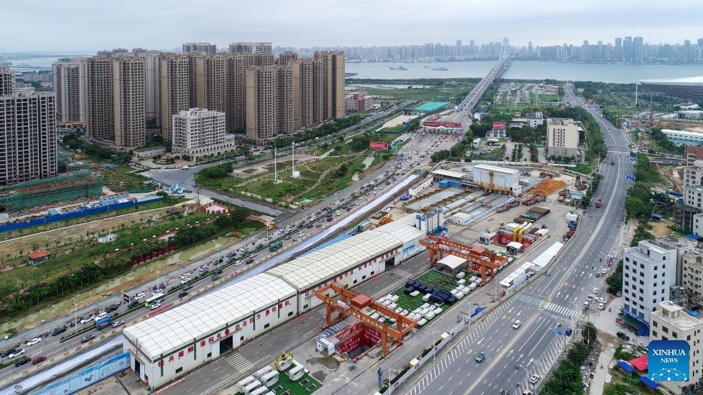 Aerial view of Zhanjiang City in China's Guangdong