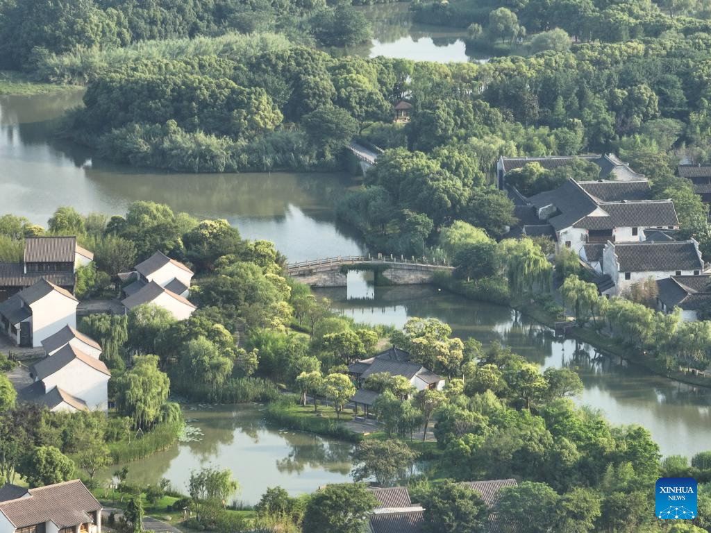 Scenery of Shajiabang National Wetland Park in Changshu, E China