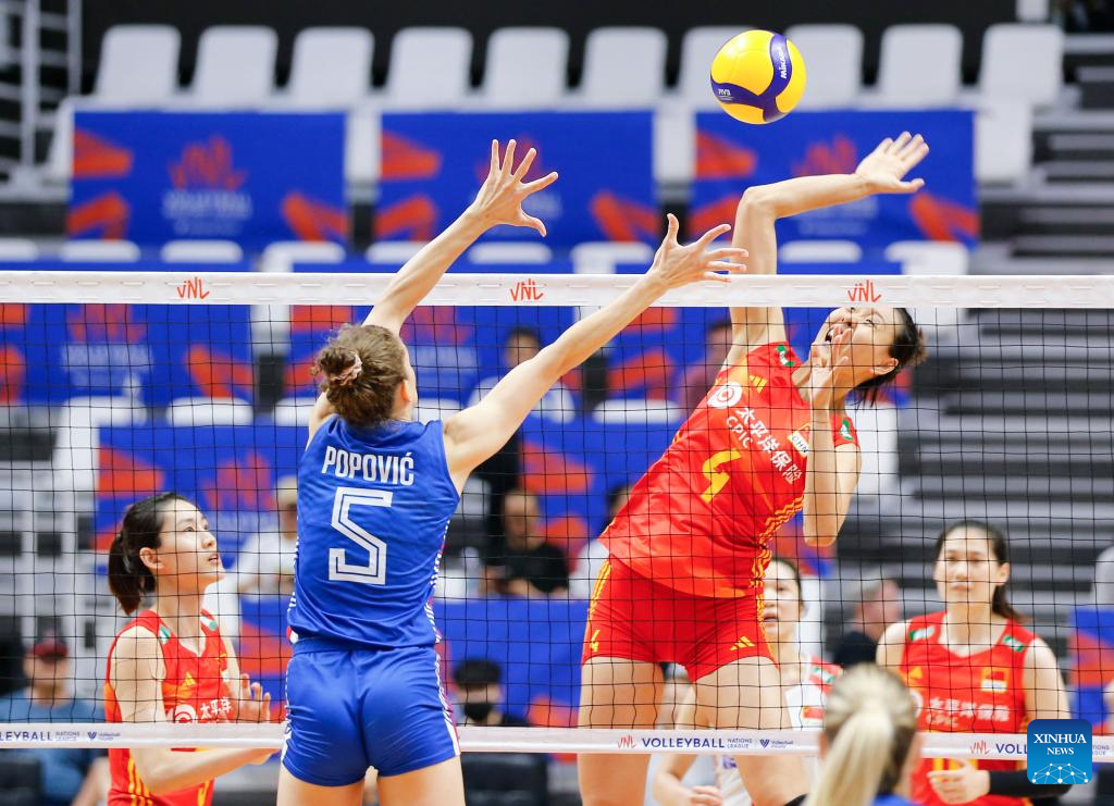 Women's volleyball team loses to host Brazil in Nations League