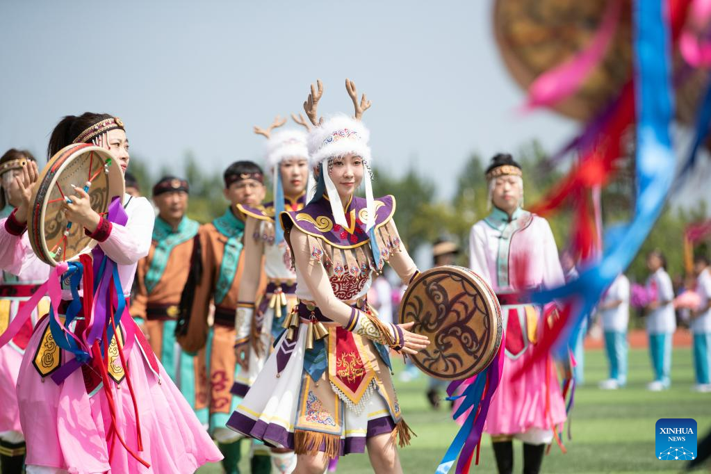 11th Wurigong Festival of Hezhe ethnic group celebrated in NE China's Heilongjiang