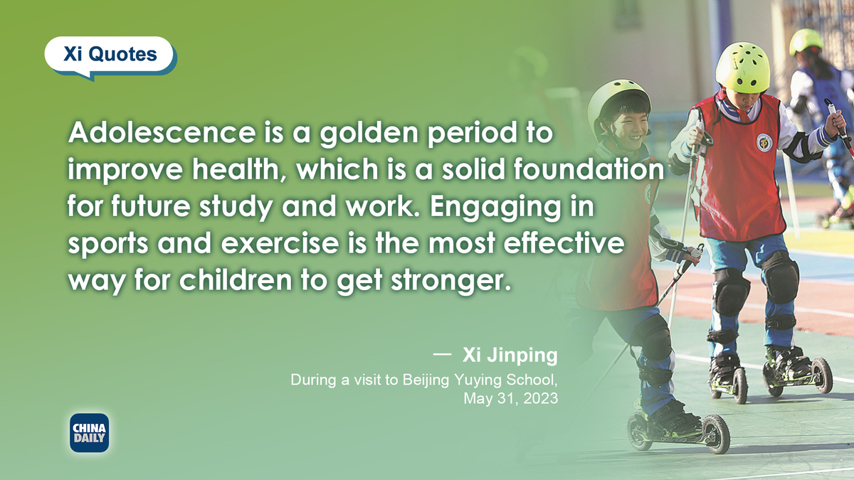 Xi on importance of physical excercises