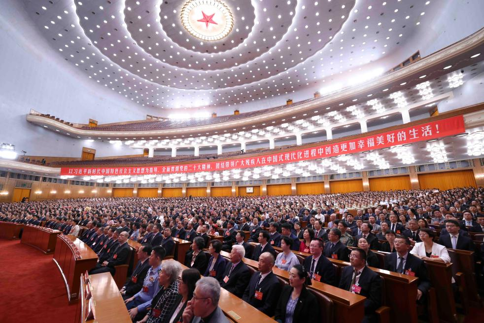Chinese lawmakers deliberate work report of NPC Standing Committee