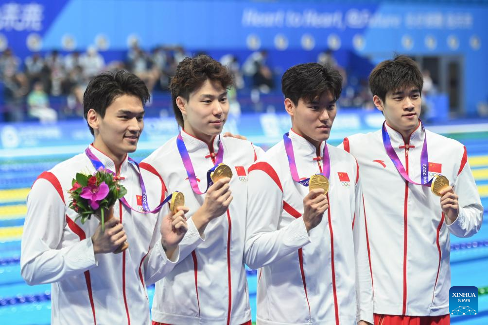 China clocks world's 2nd best time in men's 4x100m medley relay victory at Hangzhou Asiad