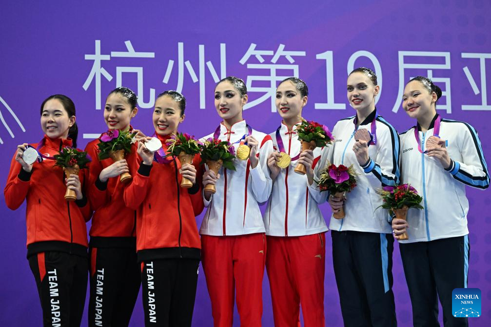 China's twin sisters win artistic swimming duet title at Hangzhou Asiad