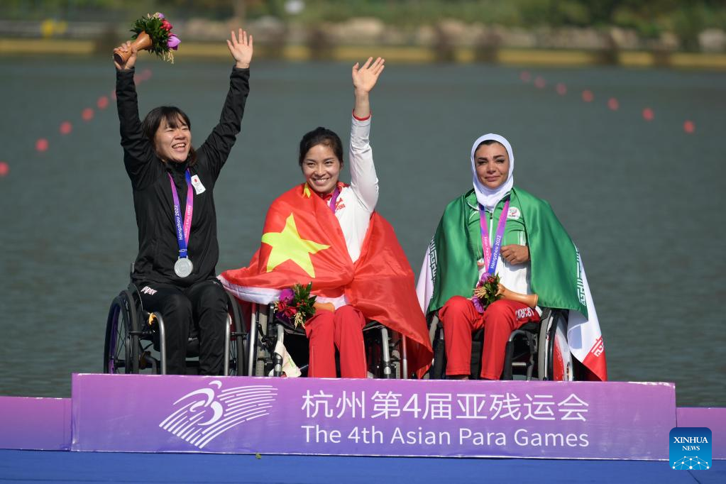 China's canoeist Xie wins 1st gold of Hangzhou Asian Para Games