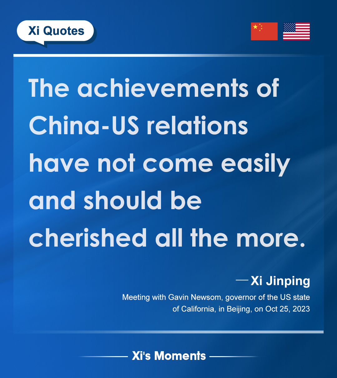 Xi on Sino-US relations