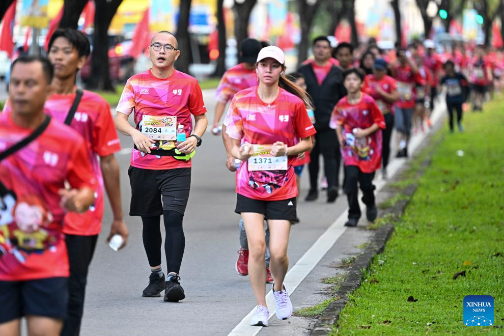 People participate in Malaysia-China 2023 friendship run in Kota Kinabalu, Malaysia