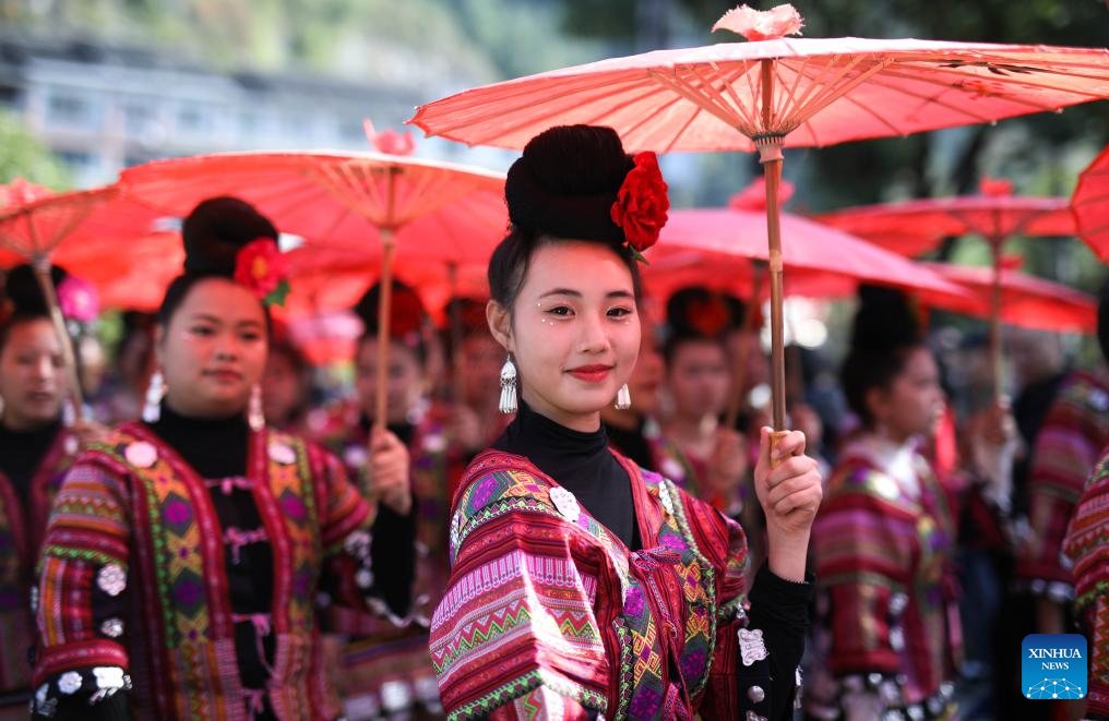 Celebrations of Miao New Year and Guzang Festival held in SW China's Guizhou