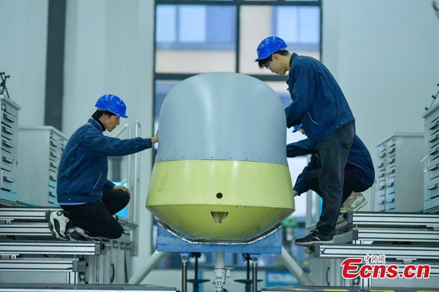 Production base of China's large civil unmanned aerial vehicle Wing Loong in Sichuan