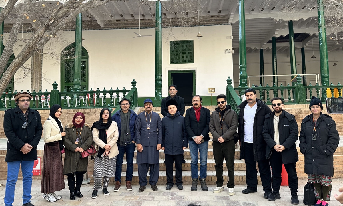 15 representatives from media and think tanks in Pakistan visit Northwest China's Xinjiang Uygur Autonomous Region in December 2023. Photo: Cui Fandi/Global Times