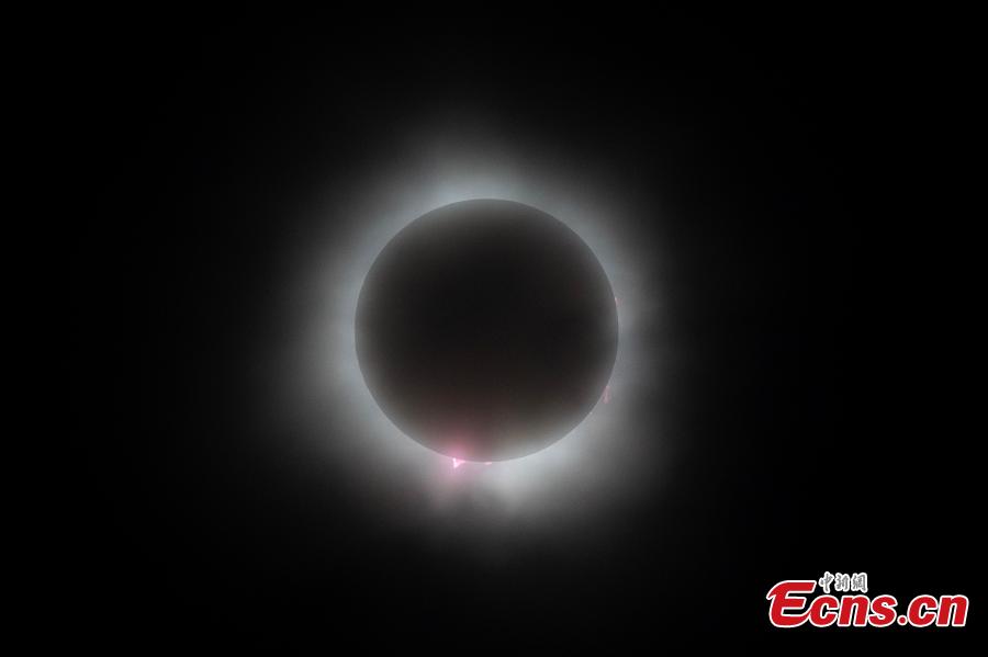 Solar eclipse spotted in U.S.