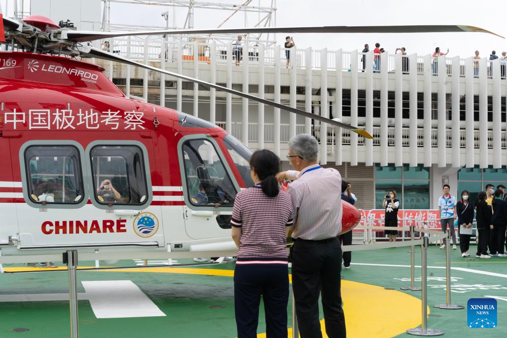 Citizens visit polar icebreaker Xuelong 2 in Hong Kong