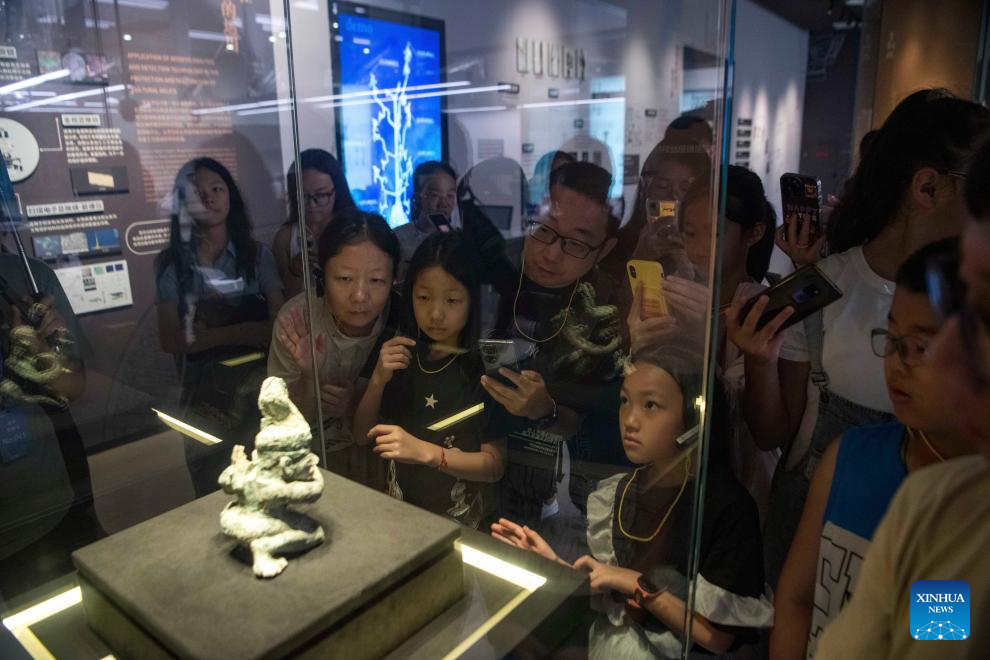 Artifacts exhibited at Sanxingdui Museum in Sichuan