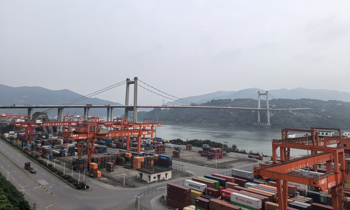 A view of Guoyuan Port in Southwest China's Chongqing Municipality, one of inland departure stations of China-Europe Freight Train Service, on November 15, 2024 Photo: Zhang Yiyi/GT