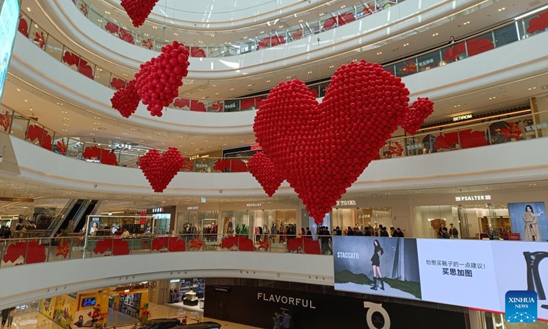 This photo taken by Catherine Gulua, an attendee of the sixth World Media Summit, shows the interior view of a shopping mall in Urumqi, northwest China's Xinjiang Uygur Autonomous Region, Oct. 13, 2024. (Photo: Xinhua)