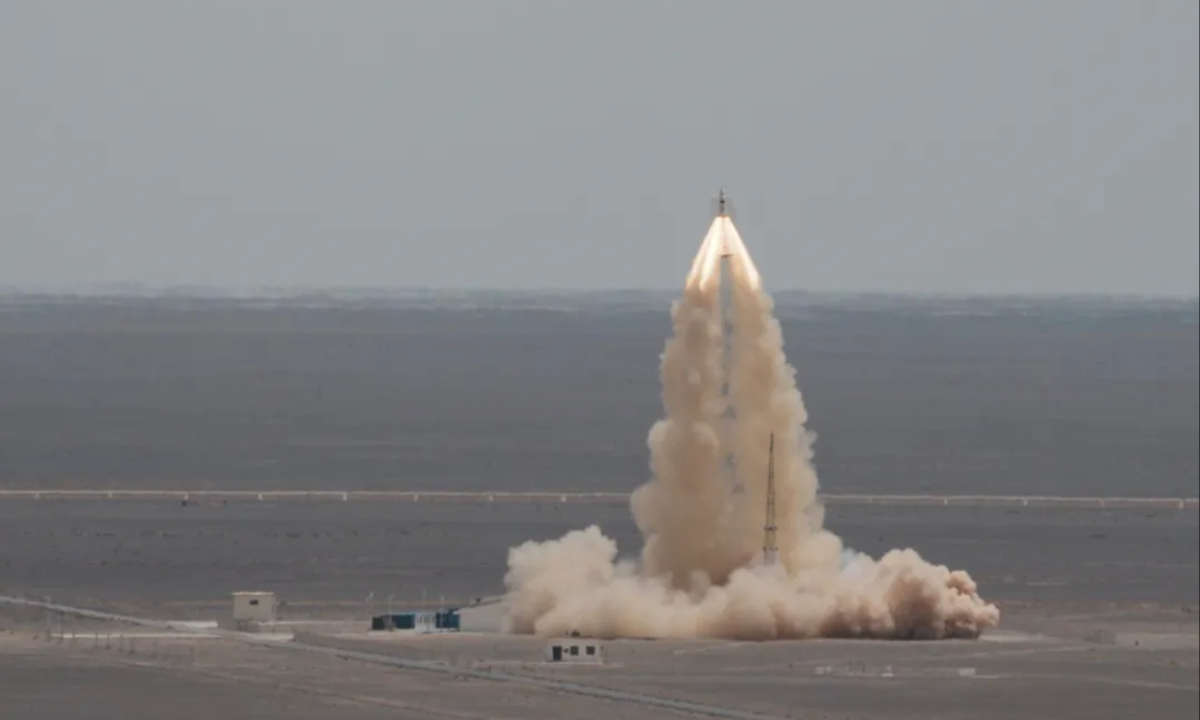 China successfully conducted a zero-altitude escape test for the manned spacecraft Mengzhou (Dream Vessel) at the Jiuquan Satellite Launch Center in Northwest China’s Gansu Province on June 17, 2025. Photo: Courtesy of China Manned Space Engineering Office