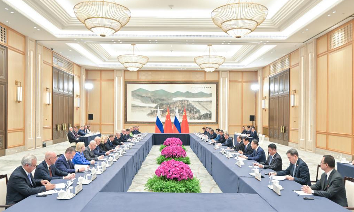 The 30th regular meeting of the Chinese and Russian heads of government is held in Hangzhou, East China's Zhejiang Province, November 3, 2025. Photo: Xinhua