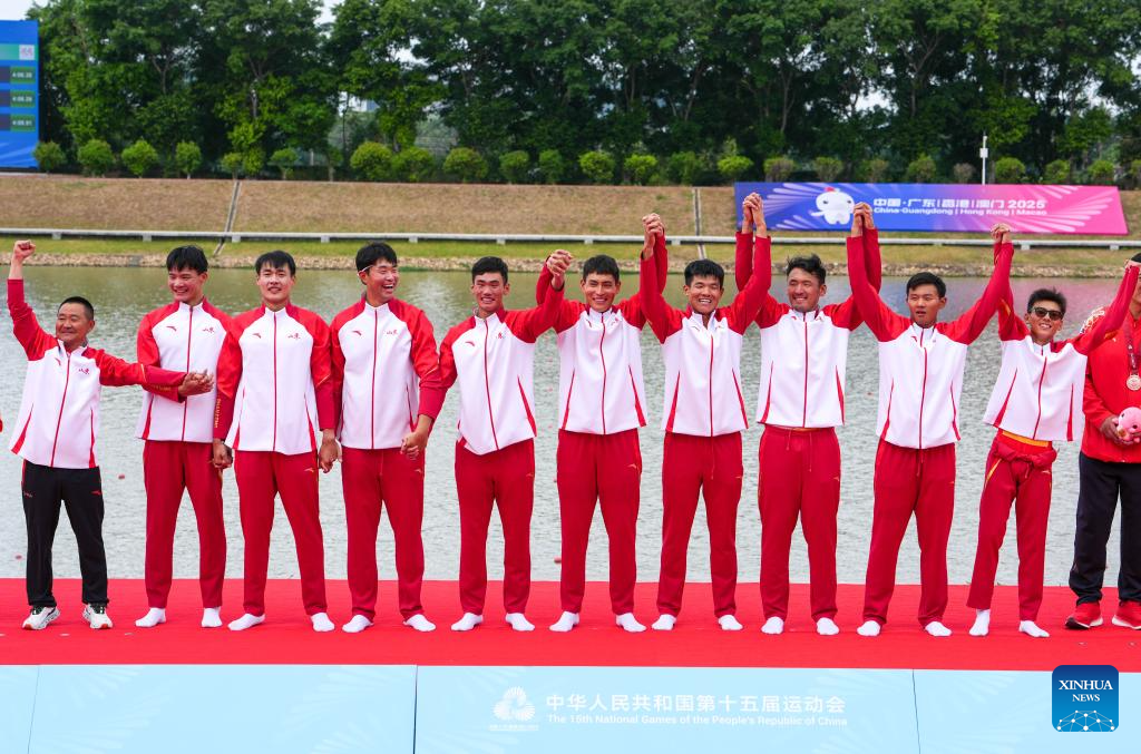 Highlights of rowing matches at China's 15th National Games