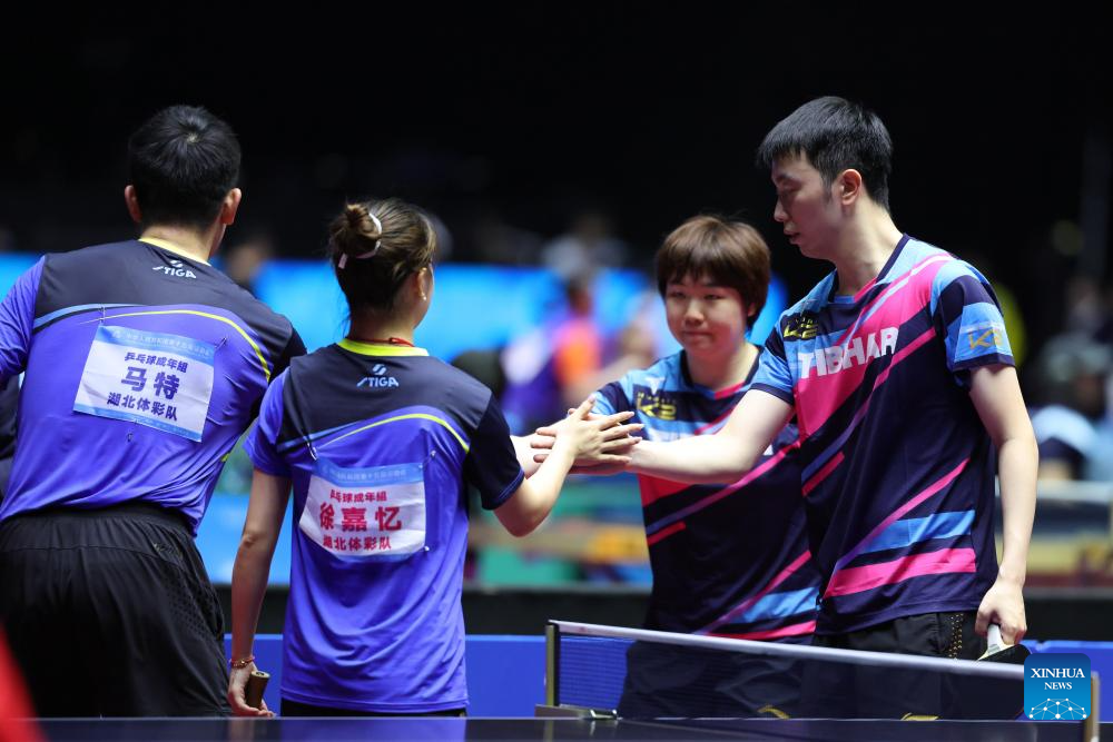 China's 15th National Games: table tennis mixed doubles quarterfinal