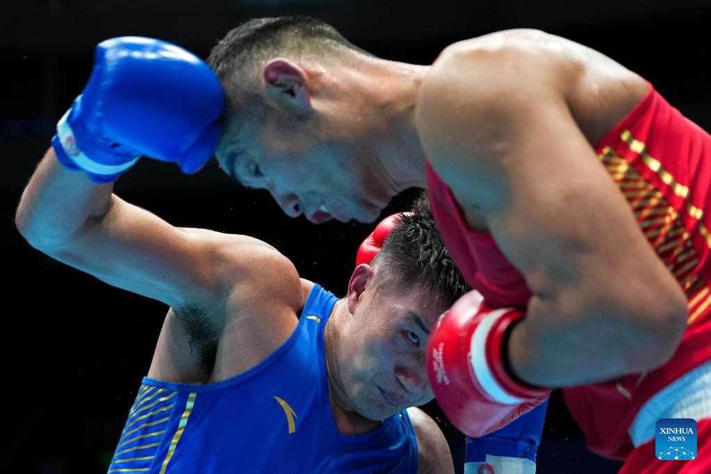 China's 15th National Games: men's +92kg final of boxing