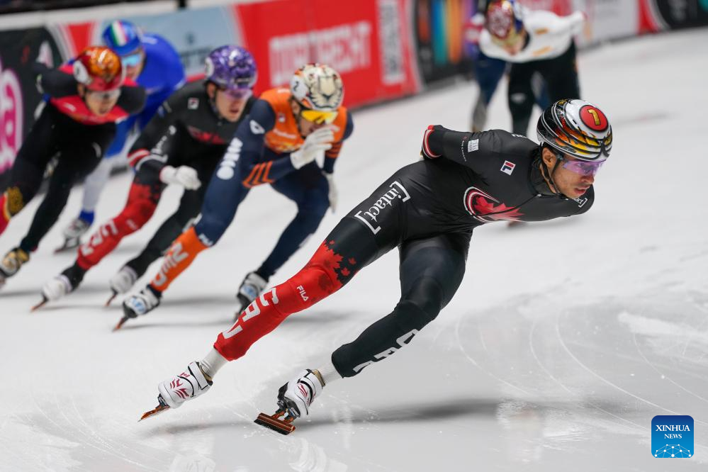 China's Sun claims bronze in men's 1500m final at ISU Short Track World Tour #4 speed skating