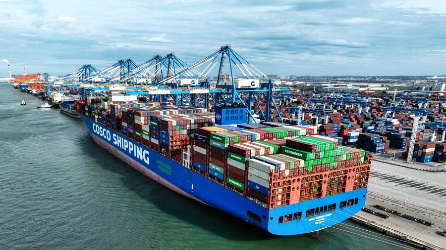 Chinese landmark trade corridor handles over 5 mln TEUs