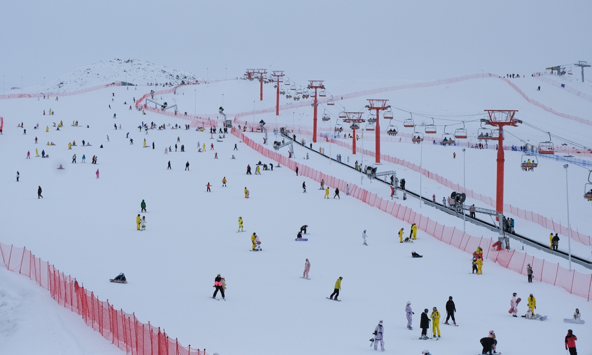 The Jiangjunshan Mountain International Ski Resort in Altay, Northwest China's Xinjiang Uygur Autonomous Region Photo: Li Yawei/GT
