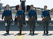 First batch of female combat pilots with duel degrees fly Flying Leopard